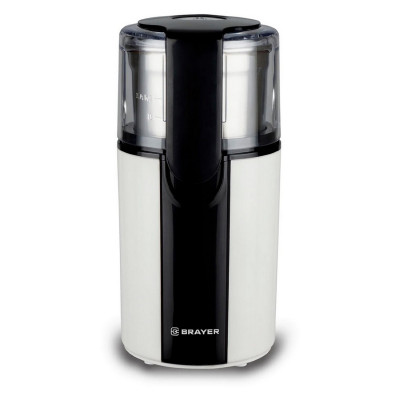 Кофемолка пластик 200 Вт 70 гр измельчитель 2 чаши нержавеющаясталь белый Brayer Кофемолка пластик 200 Вт 70 гр измельчитель 2 чаши нержавеющаясталь белый Brayer