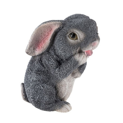 Фигурка полистоун садовая 16 см Зайка серый