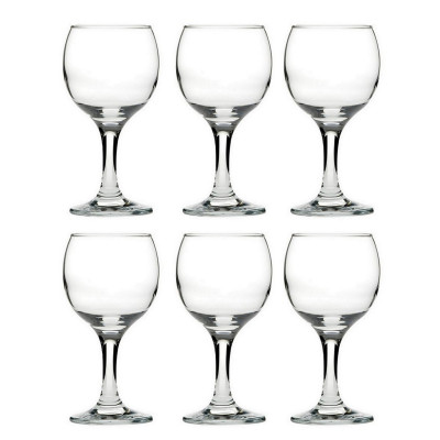 Набор стеклянных бокалов 6 предметов 220 мл для вина Bistro Pasabahce Набор стеклянных бокалов 6 предметов 220 мл для вина Bistro Pasabahce