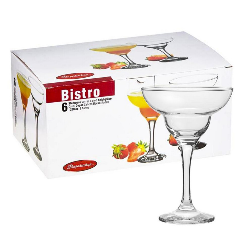 Набор стеклянный бокалов 6 пр 250 мл для коктелей Bistro Pasabahce