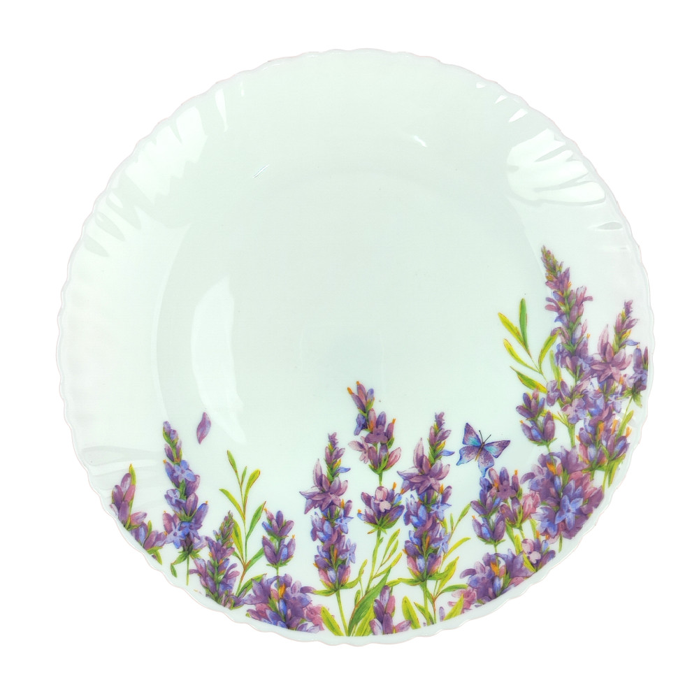 Тарелка стеклокерамическая обеденная 24 см Lavender Коралл