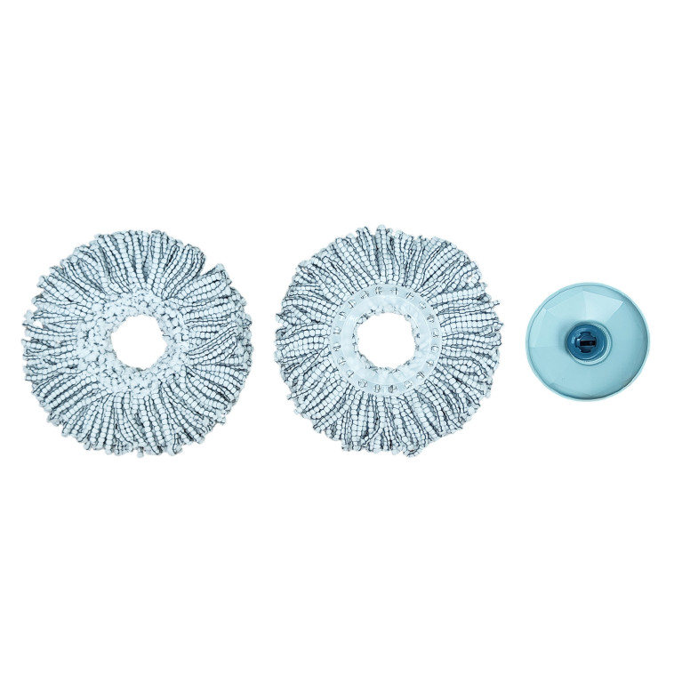 Изображение Набор ведро пластиковое с отжимом 12 л+ швабра металл 124 см 2 насад под упак зеленый Baizheng