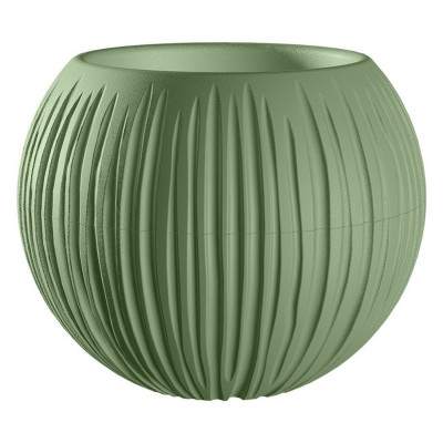 Кашпо пластиковое  1,7 л оливковый Сфера Bmc