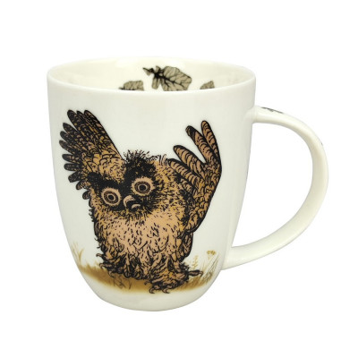 Кружка фарфоровая 420 мл микс под упак Ежик в тумане 1 Коралл