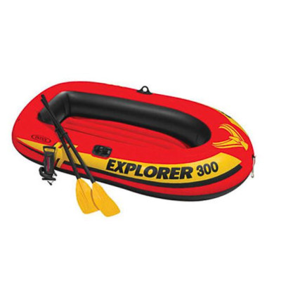 Лодка надувная 211*117*41см до 186кг весла насос Explorer  Intex