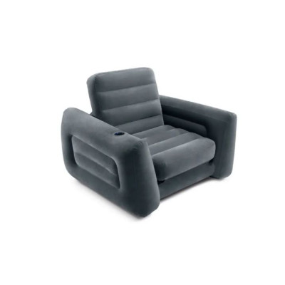 Кресло надувное трансформер 117*224*66 см серый Intex