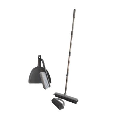 Набор пластиковый для уборки №08 комплект 4 предмета Графит Baizheng Набор пластиковый для уборки №08 комплект 4 предмета Графит Baizheng