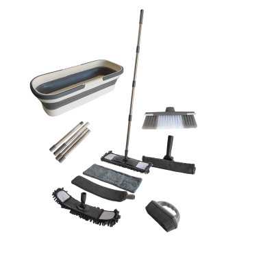 Набор пластиковый для уборки №17 комплект 10 предметов Графит Baizheng