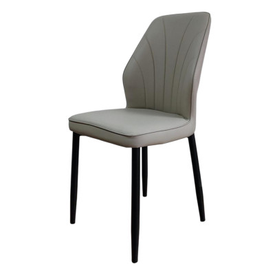 Стул металлический 87*44*45 см до 150 кг искусственная кожа светло-серый BZ-103 Baizheng