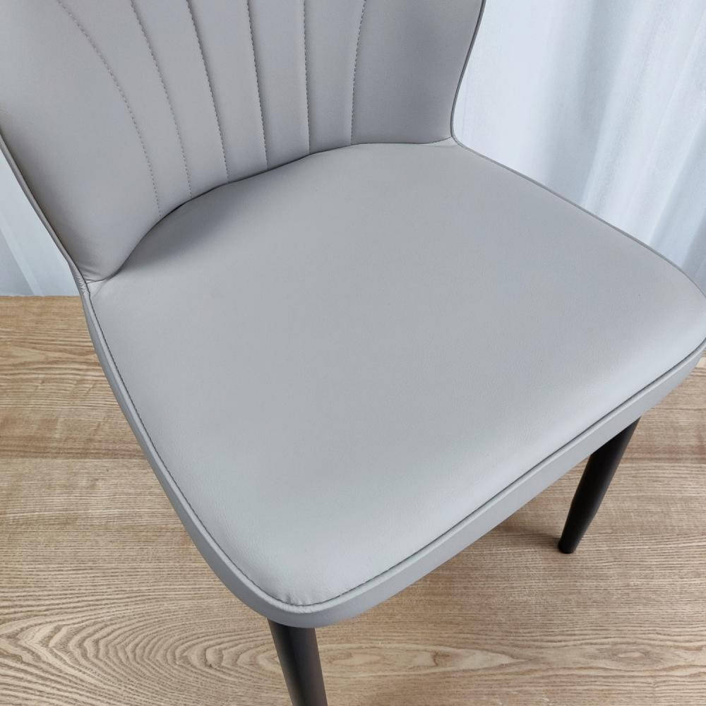 Стул металлический Baizheng BZ-103 87×44×45 см, искусственная кожа, светло-серый, до 150 кг