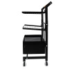 Мини картинка Этажерка металлическая 3-х ярусная 42х32х69 см на колесах черный Baizheng