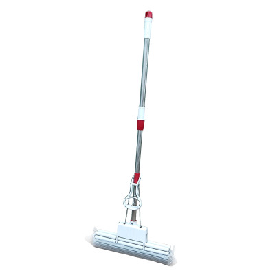 Швабра пластиковая 118 см отжим насадка ПВА 38х6,5 см черенок металл телескоп Baizheng