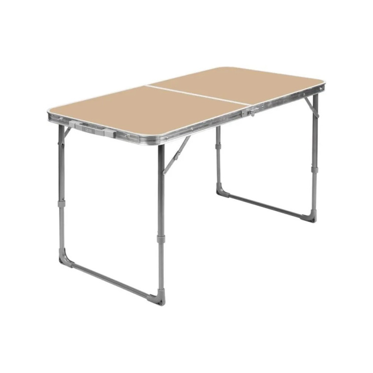 Фото Стол туристический складной пластик 1020х500х445/610мм+ 4 стула 300х300 мм кофе с молоком Nika