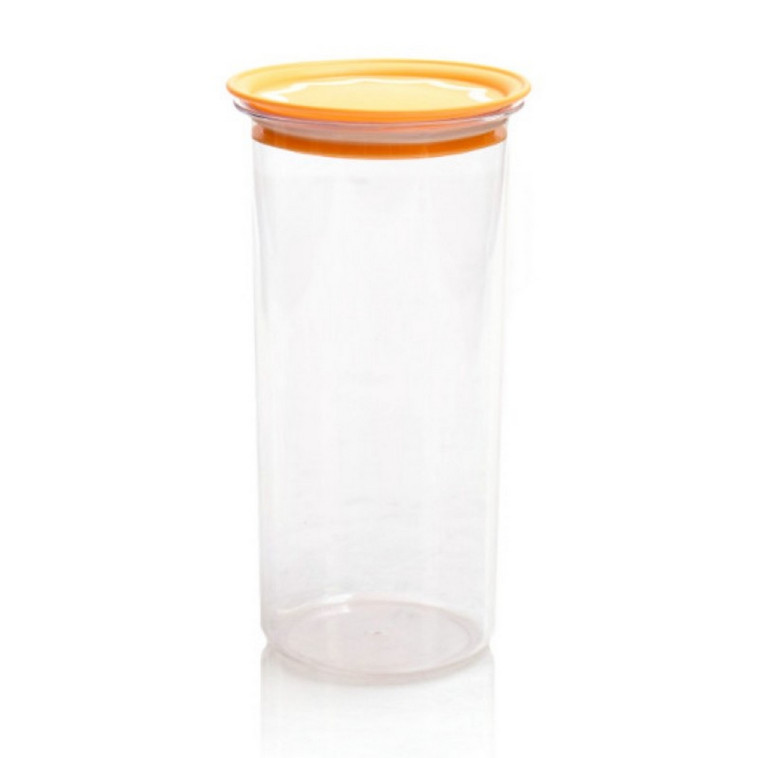 Емкость пластиковая для сыпучих продуктов 1,4 л круглая с вакуумной крышкой Полимербыт