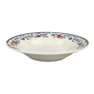 Тарелка фарфоровая суповая 20 см 450 мл Флорис Коралл