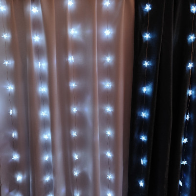 Гирлянда светодиодная 3х2 м 130 Led занавес сетка звезда белый NP-1283 Fex