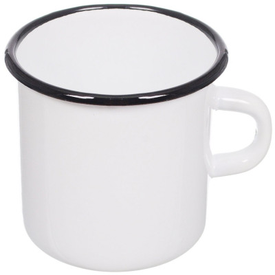 Кружка эмалированная 0,4 л без крышки белый Стальэмаль