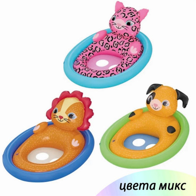 Круг-сиденье для плавания 76*55 см 18 кг микс Животные BestWay