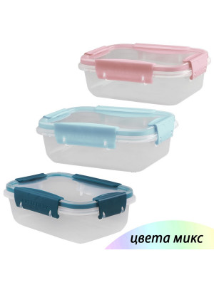 Контейнер пластиковый 0,5 л 156х112х58 мм герметичный микс Butterfly Bright Полимербыт