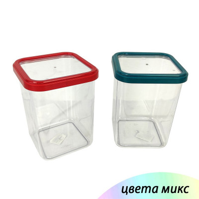 Емкость пластиковая для сыпучих продуктов 1,2 л квадратная CUBBO LIGHT Полимербыт