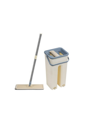 Набор ведро 12 л + швабра 120 см насадка микрофибра 31,5х11 см Clean hands beige Рыжий Кот