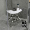 Мини фотография Стул металлический в ванну 520*310*490 мм складной белый Nika