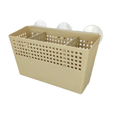 Контейнер пластиковый навесной 235х110х140 мм с разделителями латте Лофт Violet