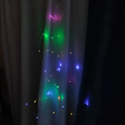 Гирлянда светодиодная 4 м 40 led хвост капля маленькая мультиколор Fex