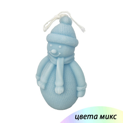 Свеча новогодняя 9 см Снеговик микс NP-3058 Fex