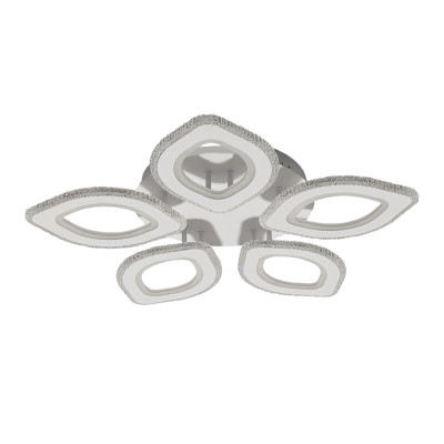 Люстра светодиодная 5 плафонов 74*9 см 170Вт 5620LM 35м2 3 цвета прилож пульт белый Baizheng Люстра светодиодная 5 плафонов 74*9 см 170Вт 5620LM 35м2 3 цвета прилож пульт белый Baizheng