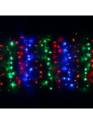Гирлянда светодиодная 1,5х2,5 м 360 Led IP-20 8 режимов занавес мультицвет Серпантин Гирлянда светодиодная 1,5х2,5 м 360 Led IP-20 8 режимов занавес мультицвет Серпантин
