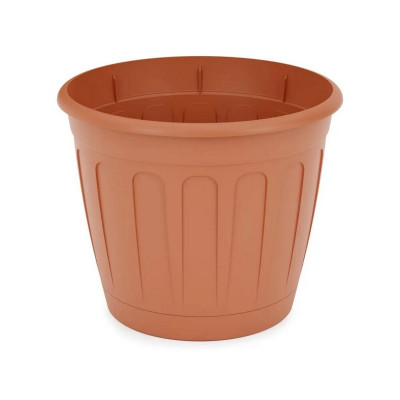Горшок пластиковый  1,6 л поддон коричневый Дионис Альтернатива