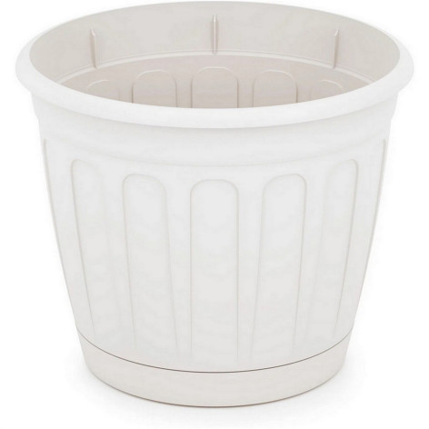 Горшок пластиковый  2,6 л поддон белый Дионис Альтернатива