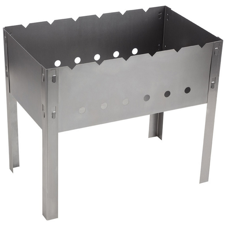 Мангал нерж сталь 40*24*35 см толщина металла 0,5 мм разборный Ecos