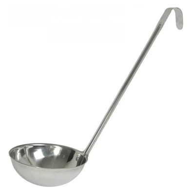Половник нержавеющая сталь 39 см 250 мл стальная ручка Поварская Амет