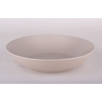 Тарелка керамический суповая 20 см 750 мл Color cappuccino Коралл