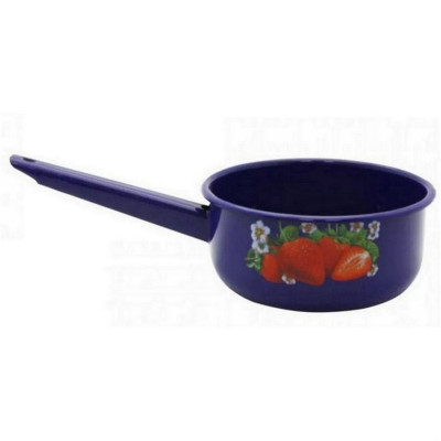 Ковш эмалированный 1,5 л без крышки кобальтовый Клубника садовая Стальэмаль Ковш эмалированный 1,5 л без крышки кобальтовый Клубника садовая Стальэмаль