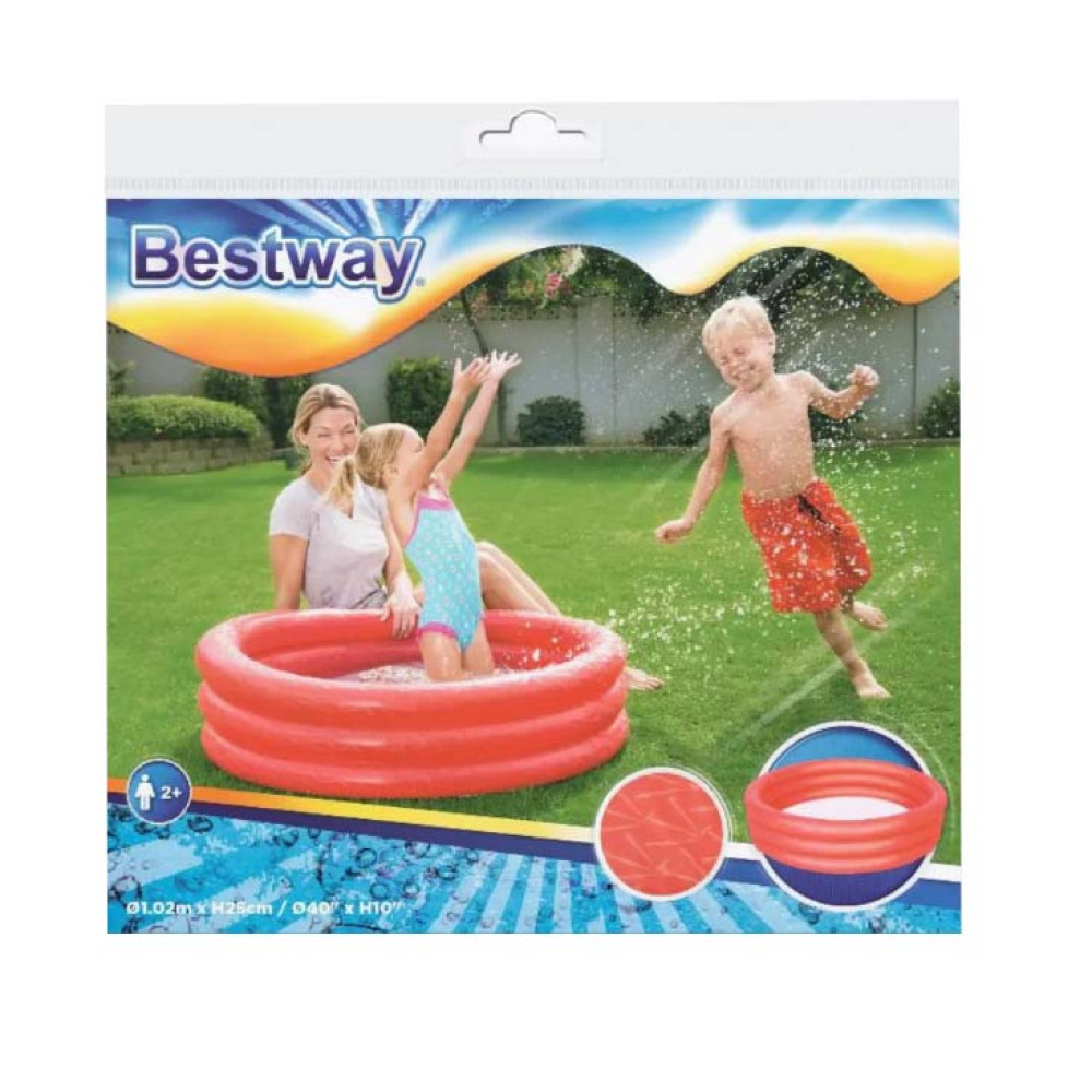 Бассейн надувной 122*25 см 140 л микс BestWay