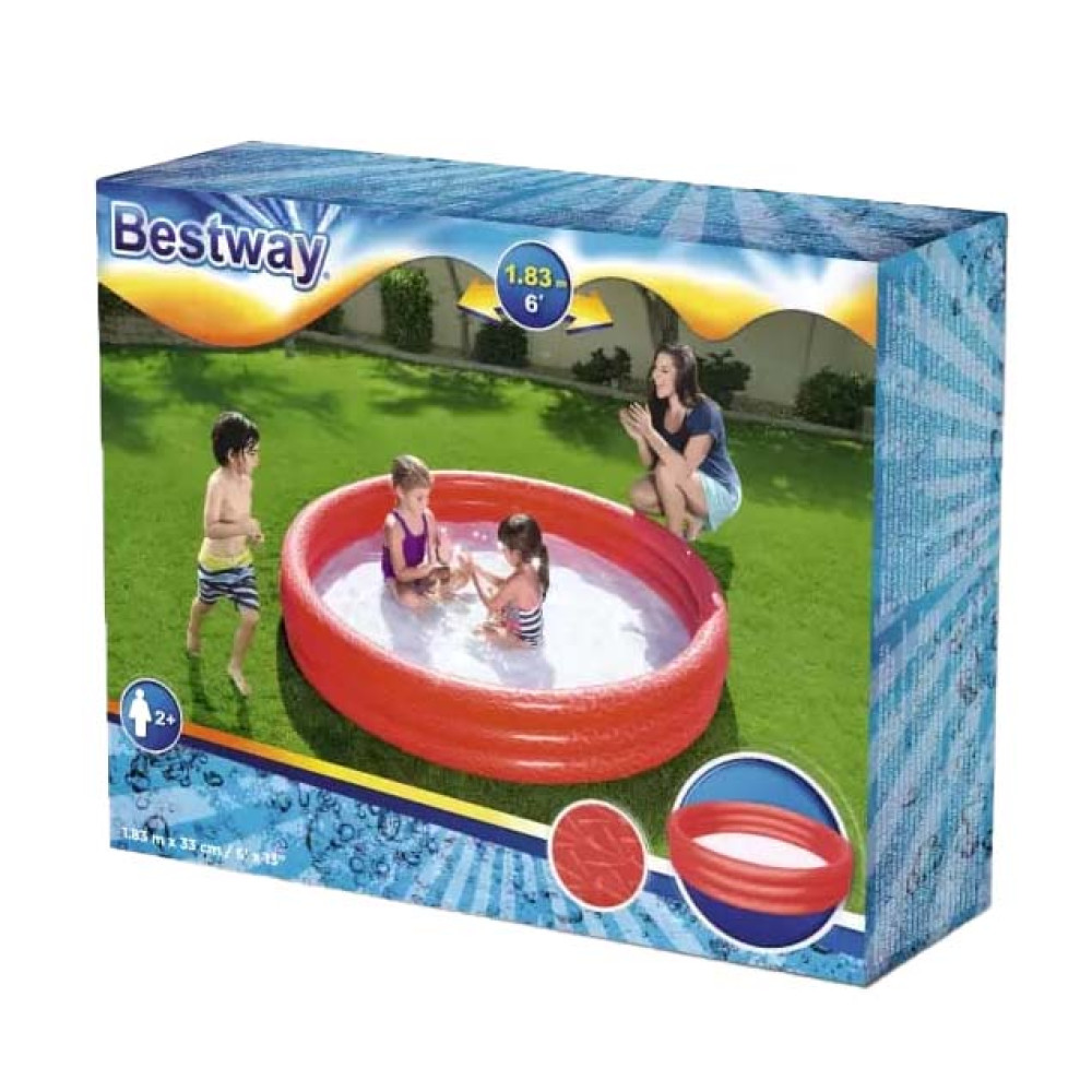Бассейн надувной 183x33 см 480 л микс BestWay