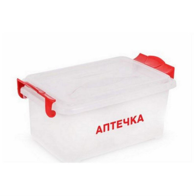Контейнер пластиковый для аптечки  2,5 л 230х165х110 мм с ручками Аптечка Альтернатива