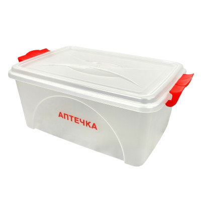 Контейнер пластиковый для аптечки  7,5 л 352х237х380 мм с ручками Аптечка Альтернатива