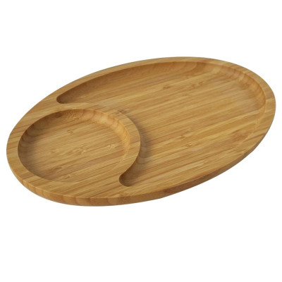 Менажница бамбуковая 250х15 мм 2-х секционная Круг BD-TY28 Baizheng