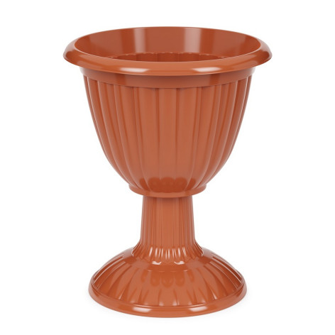 Вазон пластиковый  12 л 37*37*46 см ножка коричневый Жасмин Альтернатива