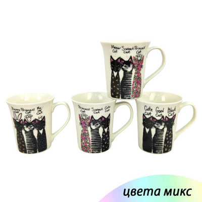 Кружка керамическая 350 мл микс Коты Baizheng