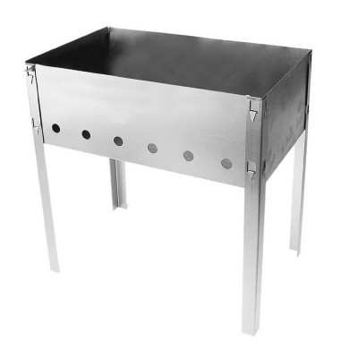 Мангал нерж сталь 40*24*40 см толщина металла 0,4 мм Эконом МНГ13П Лесниково