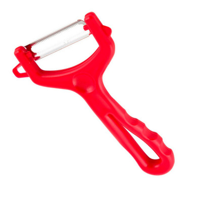 Овощечистка нержавеющая сталь 13,2х8х1 см пласт ручка микс Mallony