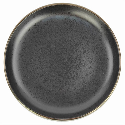 Тарелка керамическая обеденная 26 см Elite black Коралл