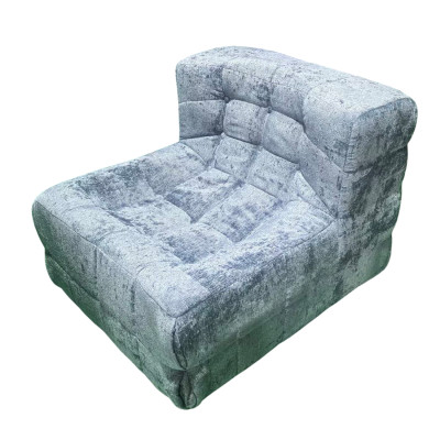 Кресло бескаркасное 90*80*73 см ППУ 30D текстиль серо-голубой Baizheng