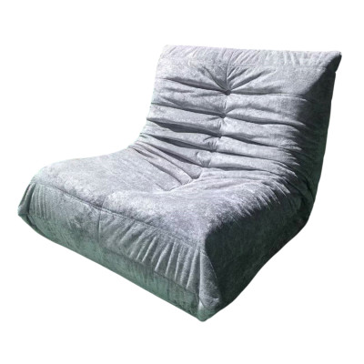 Кресло бескаркасное 95*85*73 см ППУ 30D текстиль серый Baizheng