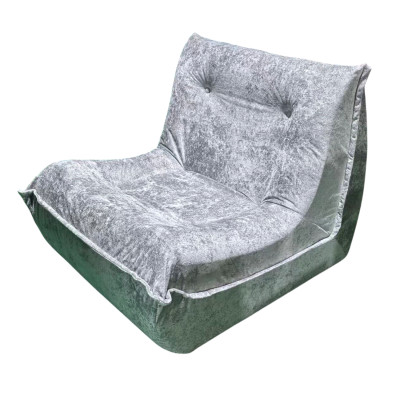 Кресло бескаркасное 95*85*75 см ППУ 30D текстиль серый Baizheng